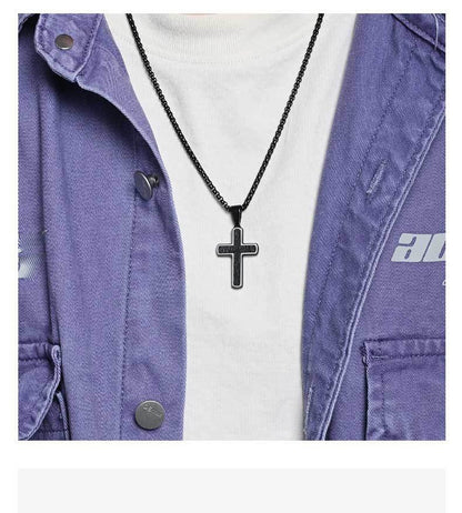 Original Design Men's Metal Cross Necklace Pendant For Stylish Everyday Wear