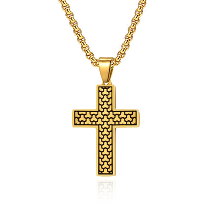 Original Design Men's Titanium Steel Cross Pendant For Stylish Wear
