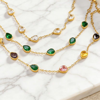 Round Pendant For Women Featuring Zircon Inlay Material With Electroplated Golden Plated Finish