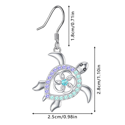 Cute Silver Alloy Turtle Necklace Earrings For Women Featuring Adorable Animal Design