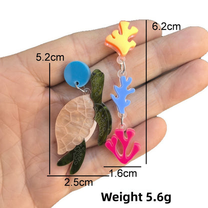 Handmade Retro Tortoise Necklace For Women Featuring Acrylic Inlay In A Stylish Turtle Design