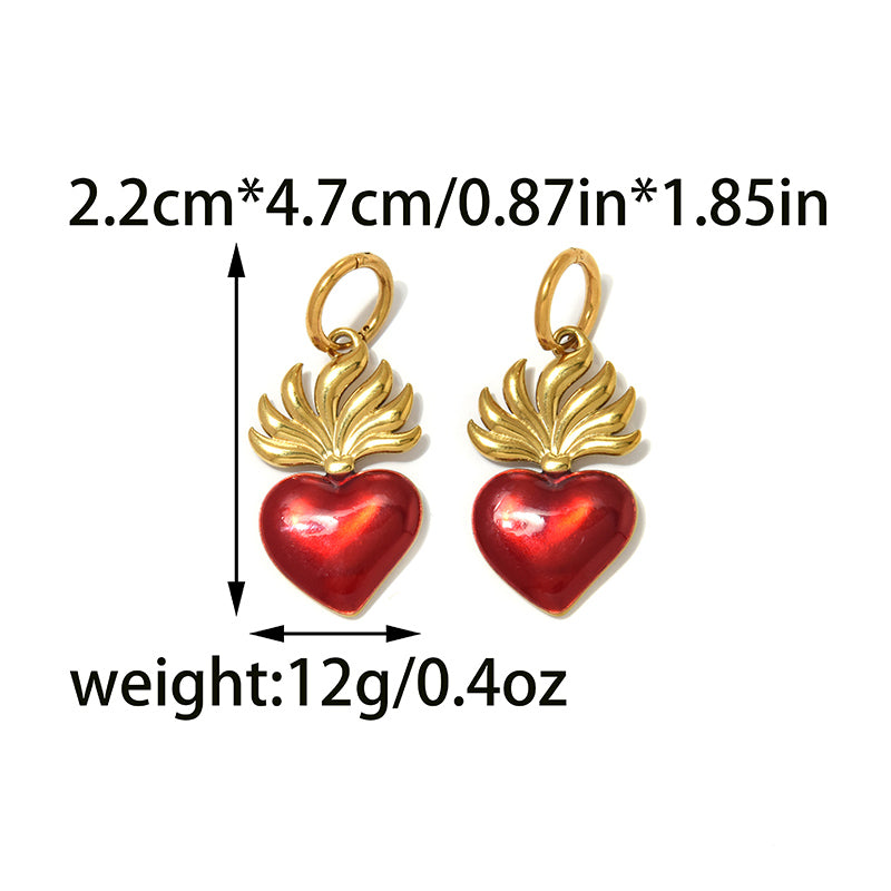 Cute Heart Shape Hoop Earrings For Women Made Of 304 Stainless Steel Featuring Electroplated 18K Gold Plated Finish