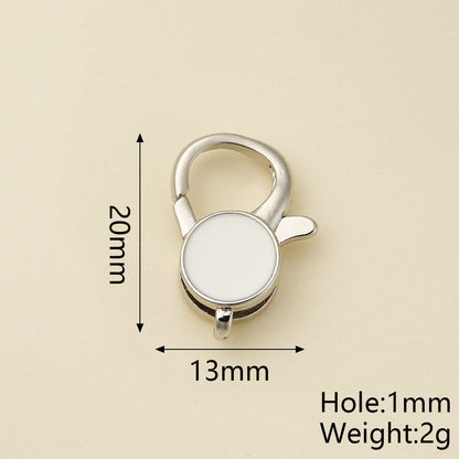 Heart Shape Pendant With Lobster Clasp, Platinum Plated Copper Jewelry, 0.05-0.08µm Electroplating, 1 Pc