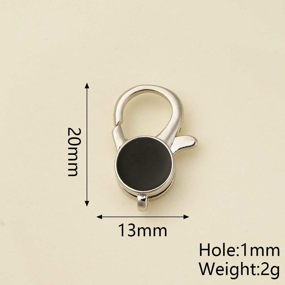 Heart Shape Pendant With Lobster Clasp, Platinum Plated Copper Jewelry, 0.05-0.08µm Electroplating, 1 Pc