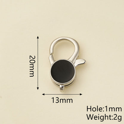 Heart Shape Pendant With Lobster Clasp, Platinum Plated Copper Jewelry, 0.05-0.08µm Electroplating, 1 Pc