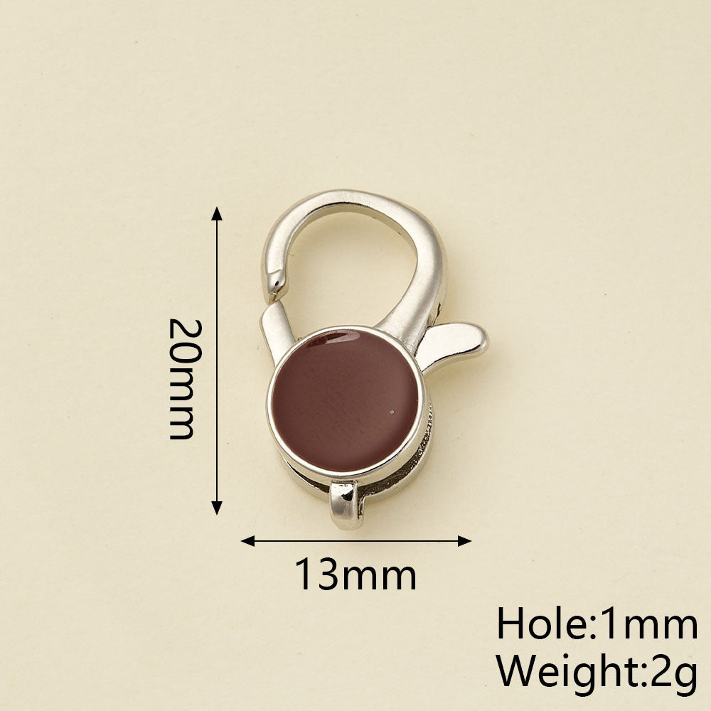 Heart Shape Pendant With Lobster Clasp, Platinum Plated Copper Jewelry, 0.05-0.08µm Electroplating, 1 Pc