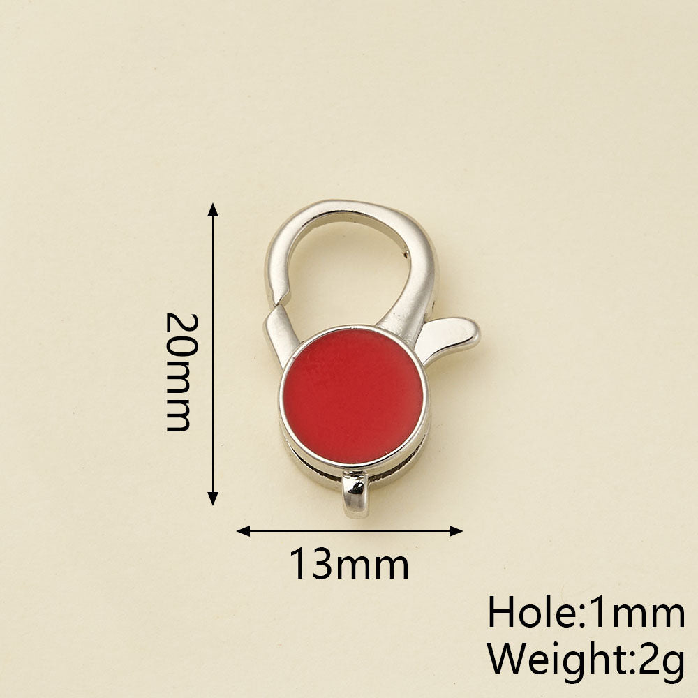 Heart Shape Pendant With Lobster Clasp, Platinum Plated Copper Jewelry, 0.05-0.08µm Electroplating, 1 Pc