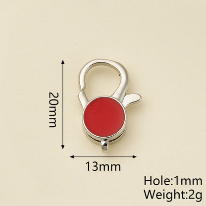 Heart Shape Pendant With Lobster Clasp, Platinum Plated Copper Jewelry, 0.05-0.08µm Electroplating, 1 Pc