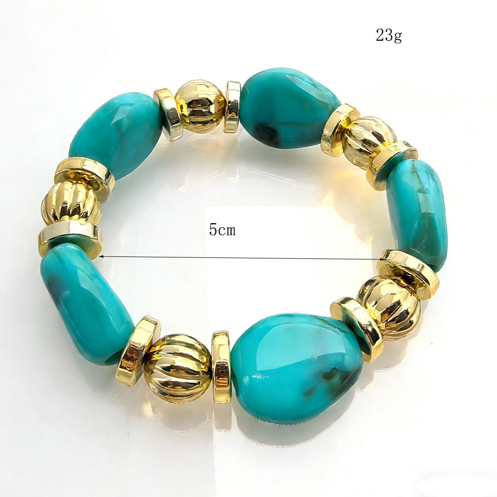 Maillard Style Irregular Acrylic Beading Bracelet For Women, Unique Design With Elegant Craftsmanship