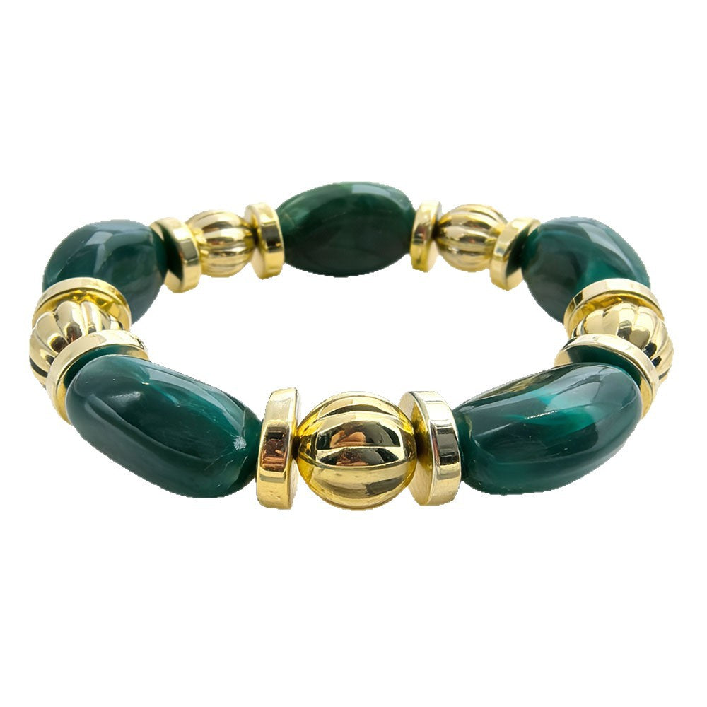 Maillard Style Irregular Acrylic Beading Bracelet For Women, Unique Design With Elegant Craftsmanship