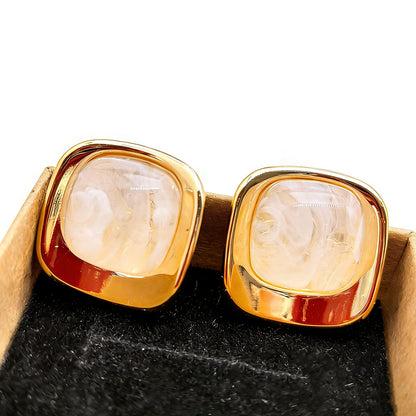 Sweet Square Stud Earrings For Women In Colour Acrylic, Perfect For Daily Wear