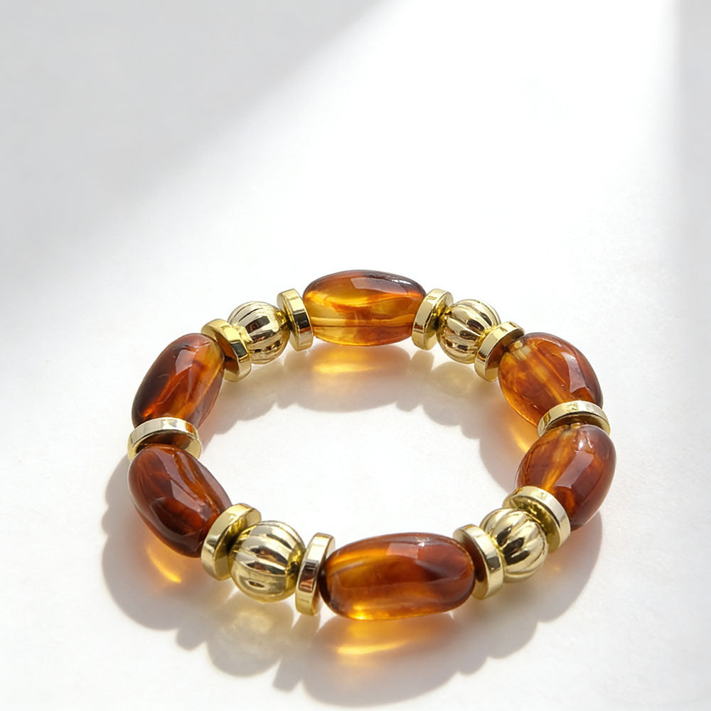 Maillard Style Irregular Acrylic Beading Bracelet For Women, Unique Design With Elegant Craftsmanship