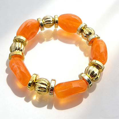Maillard Style Irregular Acrylic Beading Bracelet For Women, Unique Design With Elegant Craftsmanship