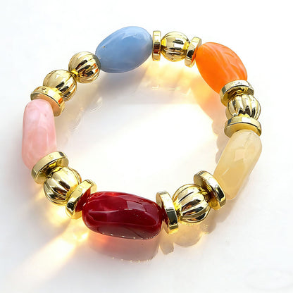 Maillard Style Irregular Acrylic Beading Bracelet For Women, Unique Design With Elegant Craftsmanship