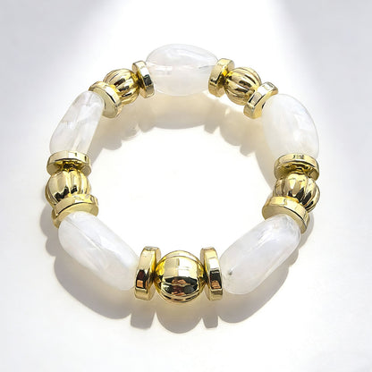 Maillard Style Irregular Acrylic Beading Bracelet For Women, Unique Design With Elegant Craftsmanship