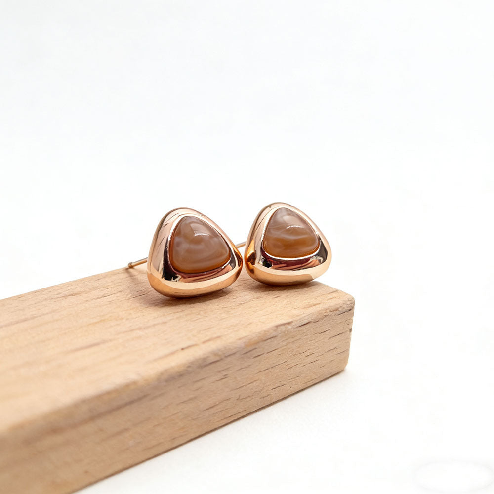 Trillion-cut Three-dimensional Acrylic Earrings For Women In Colour