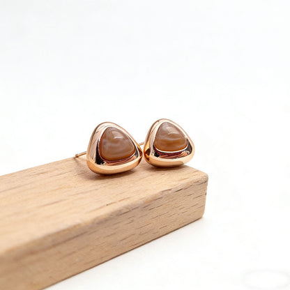 Trillion-cut Three-dimensional Acrylic Earrings For Women In Colour