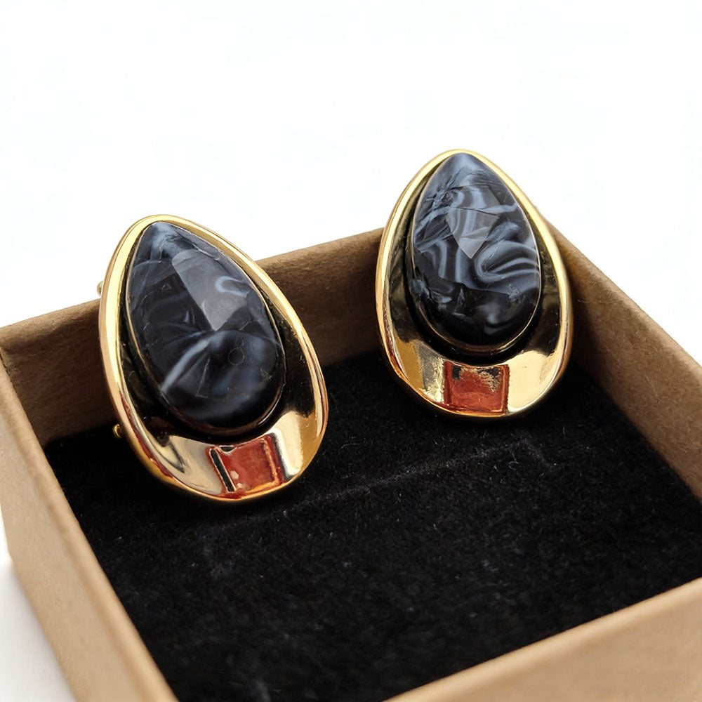 Sweet Oval Acrylic Earrings For Women In Colour