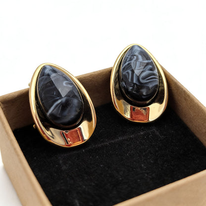 Sweet Oval Acrylic Earrings For Women In Colour