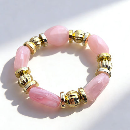 Maillard Style Irregular Acrylic Beading Bracelet For Women, Unique Design With Elegant Craftsmanship