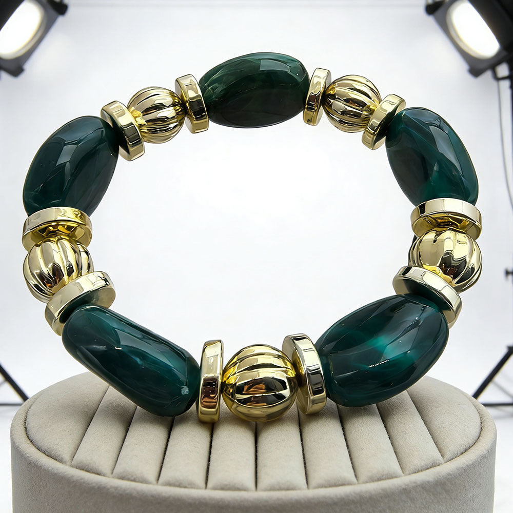 Maillard Style Irregular Acrylic Beading Bracelet For Women, Unique Design With Elegant Craftsmanship