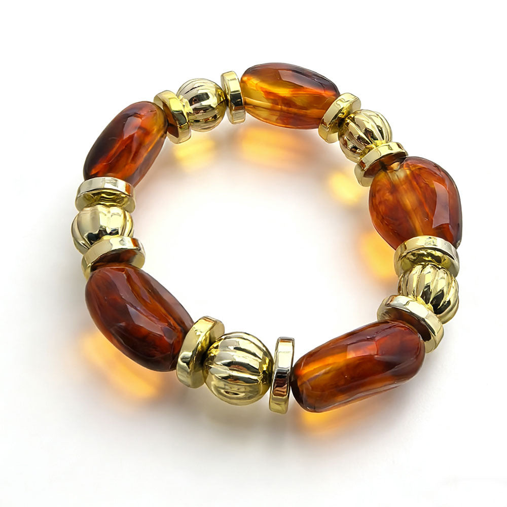 Maillard Style Irregular Acrylic Beading Bracelet For Women, Unique Design With Elegant Craftsmanship