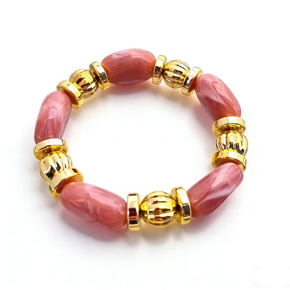 Maillard Style Irregular Acrylic Beading Bracelet For Women, Unique Design With Elegant Craftsmanship