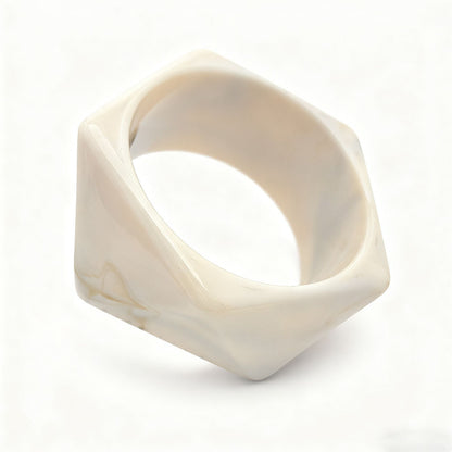 Retro Black Acrylic Rhombus Bangle For Women