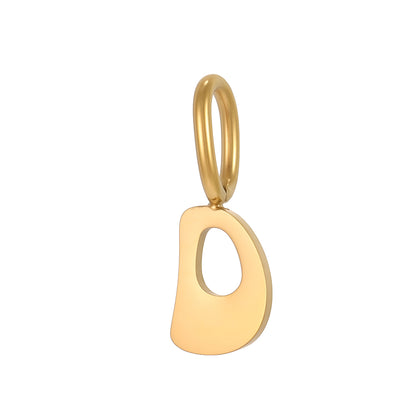 Letter Pendant 304 Stainless Steel 18K Gold Plated 0.03µm PVD Coated Electroplated 1 Piece