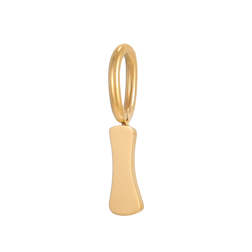 Letter Pendant 1 Piece In 304 Stainless Steel With 18K Real Gold Plated 0.03µm Thickness Featuring PVD Coated And Electroplated Process