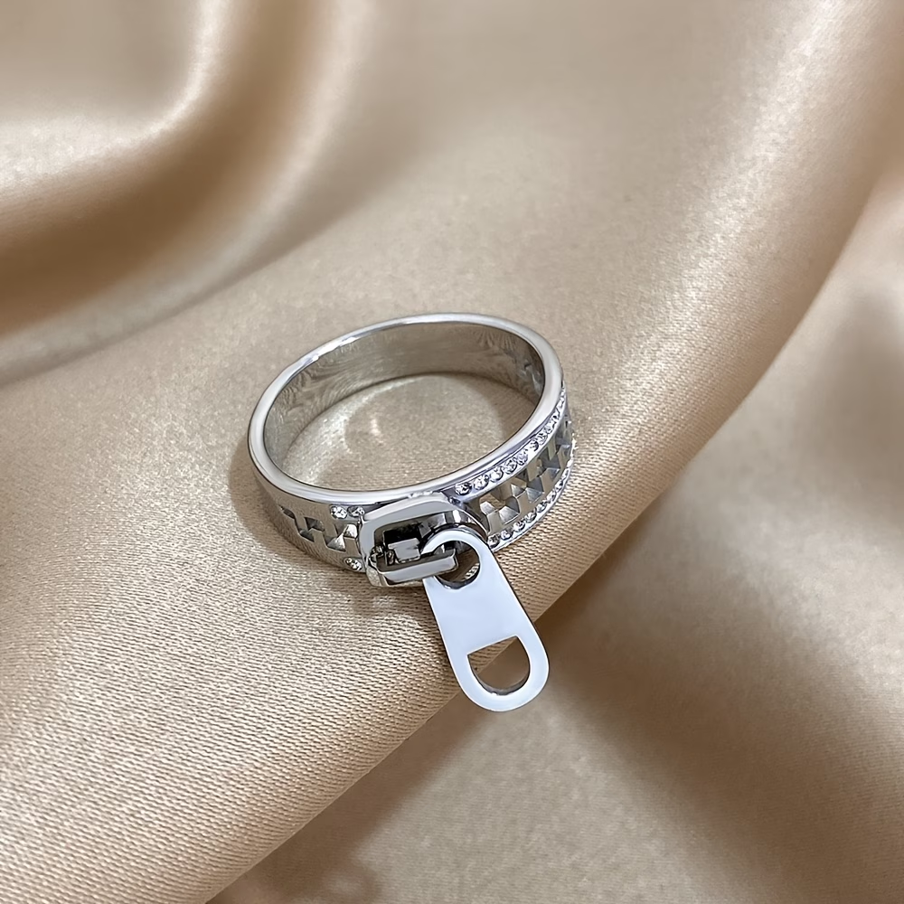 Solid Color Unisex Bangle For New Year, 304 Stainless Steel With 18K Real Gold Plated And Zircon Inlay
