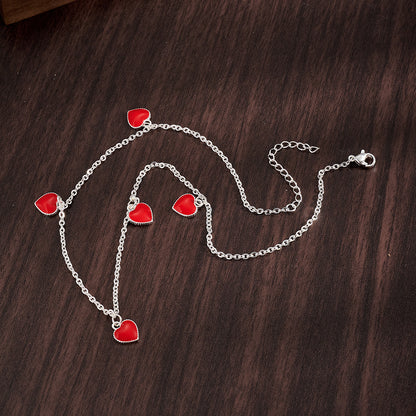 Heart Shape Necklace For Valentine's Day Featuring Casual Style Copper Material With 18K Gold Plated Handmade Chain