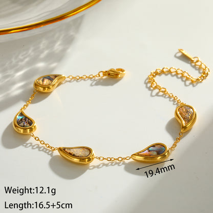 Round Electroplated 18K Real Gold Plated 304 Stainless Steel Cable Chain Bracelet For Women