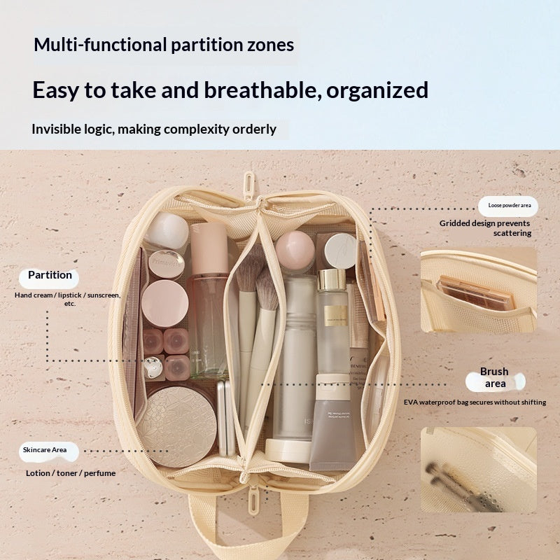 Lattice Net Cosmetic Bag Featuring Durable Design For Easy Storage And Travel