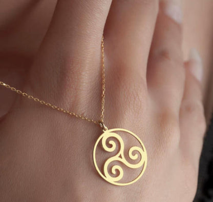 Celtic Knot Necklace For Unisex Featuring Nordic Style Made Of Durable Titanium Steel, Perfect Witches Knot Jewelry