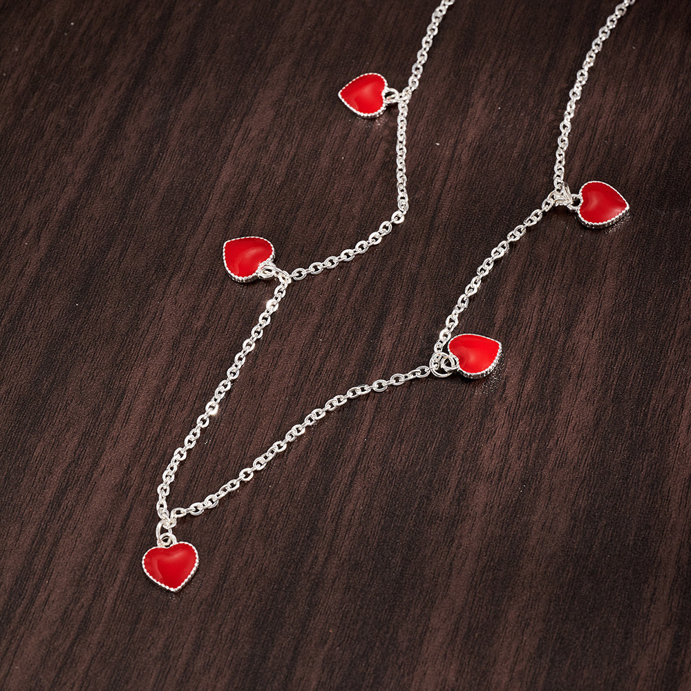 Heart Shape Necklace For Valentine's Day Featuring Casual Style Copper Material With 18K Gold Plated Handmade Chain