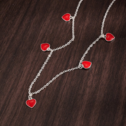 Heart Shape Necklace For Valentine's Day Featuring Casual Style Copper Material With 18K Gold Plated Handmade Chain