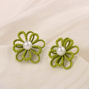 3#Silver Needle/Green Flower/2.5X2.7cm【7.5g】