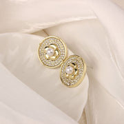 8#Silver Needle/Classic Gold /2.2X2.2cm【9.0g】