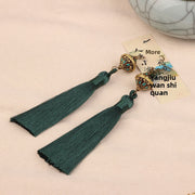 06#[Green] Tassel Earrings