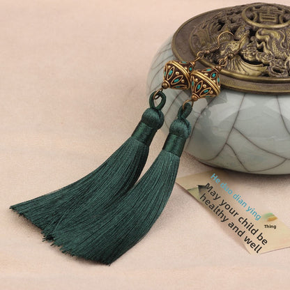 Ethnic Style Tassel Earrings For Women Featuring Copper Craftsmanship