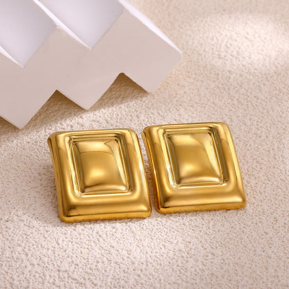 Flowers Stud Earrings For Women Featuring Waterproof Non Tarnish 304 Stainless Steel With 18K Real Gold PVD Coated Plating