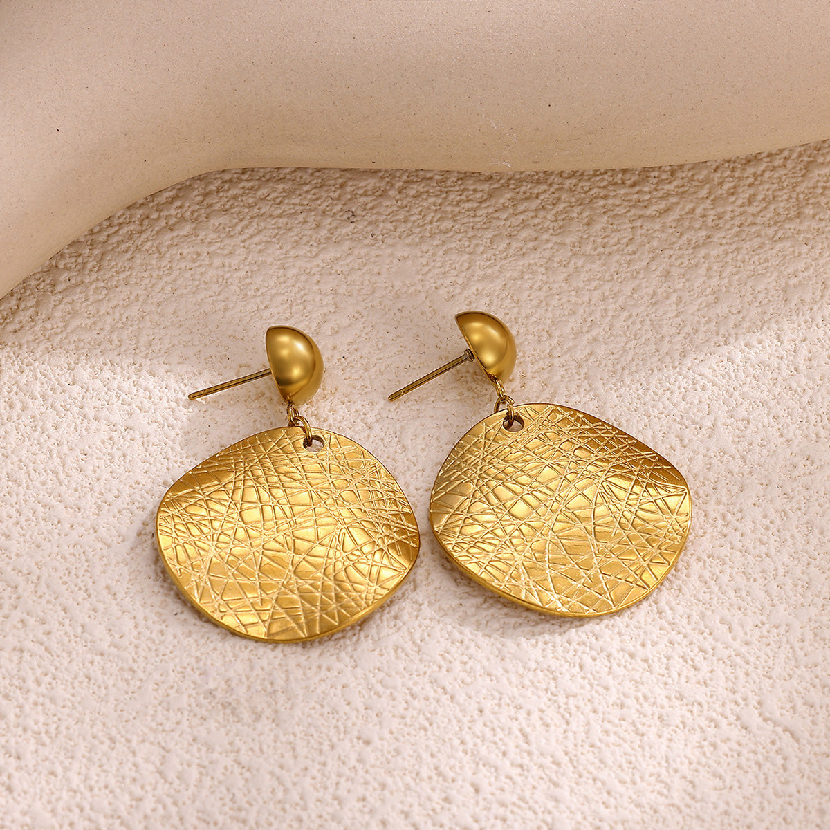 Flowers Stud Earrings For Women Featuring Waterproof Non Tarnish 304 Stainless Steel With 18K Real Gold PVD Coated Plating