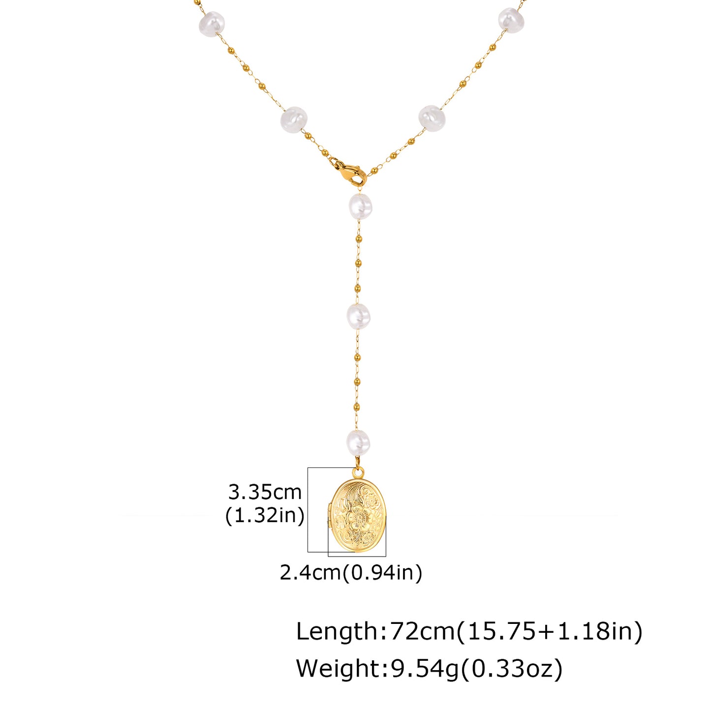 Heart Shape Pendant Necklace For Women In IG Style Featuring 304 Stainless Steel With 18K Real Gold Plated Cable Chain