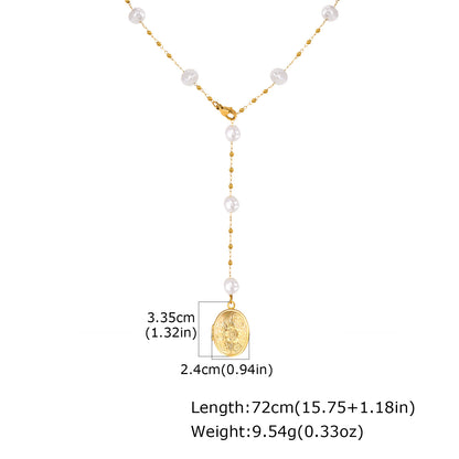 Heart Shape Pendant Necklace For Women In IG Style Featuring 304 Stainless Steel With 18K Real Gold Plated Cable Chain