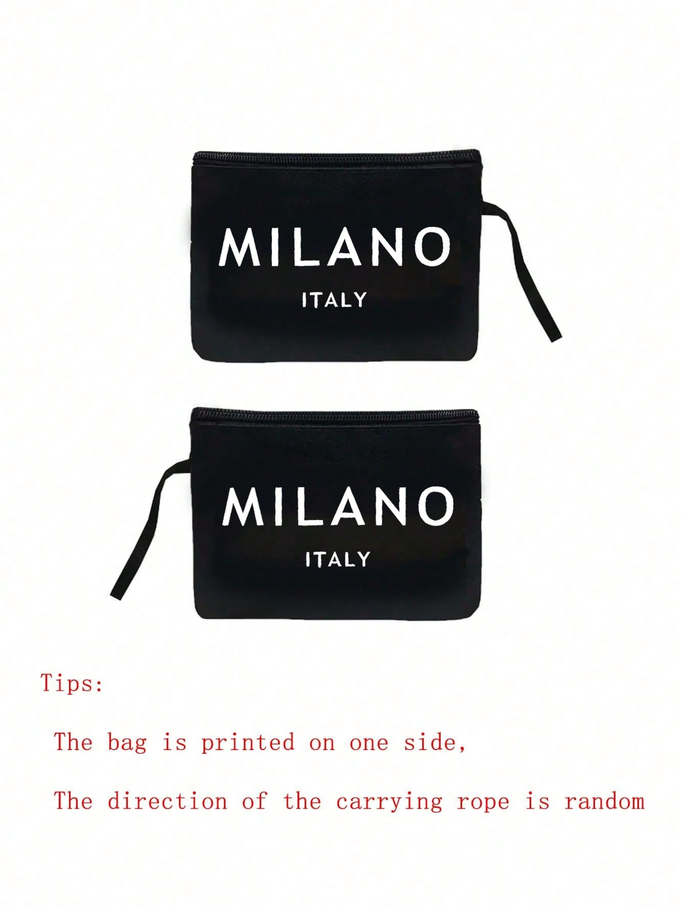 Women’s Square Polyester Cosmetic Bag Featuring Vocabulary Words Design, Ideal For Spring & Summer