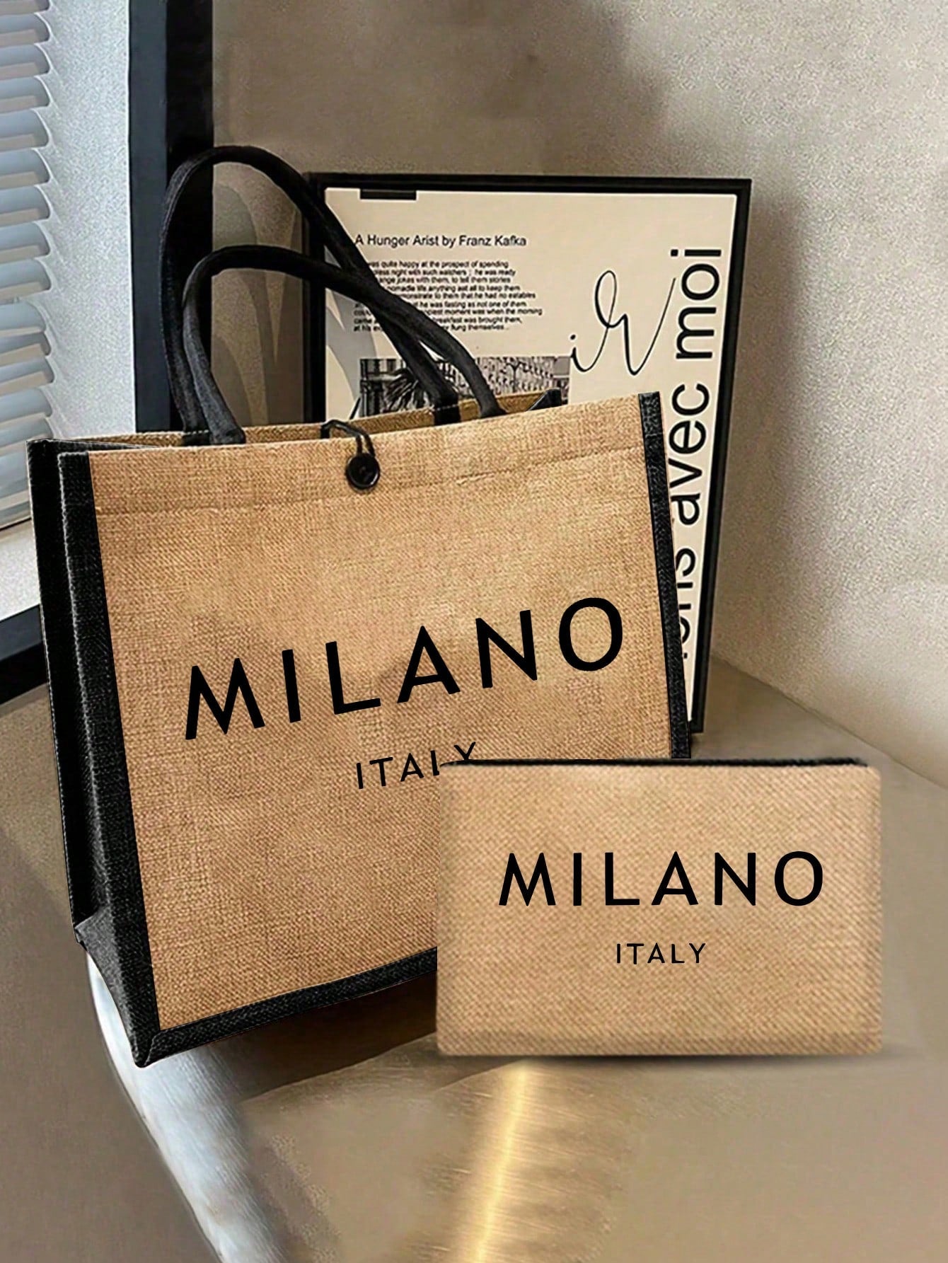 Women’s Square Polyester Cosmetic Bag Featuring Vocabulary Words Design, Ideal For Spring And Summer Use