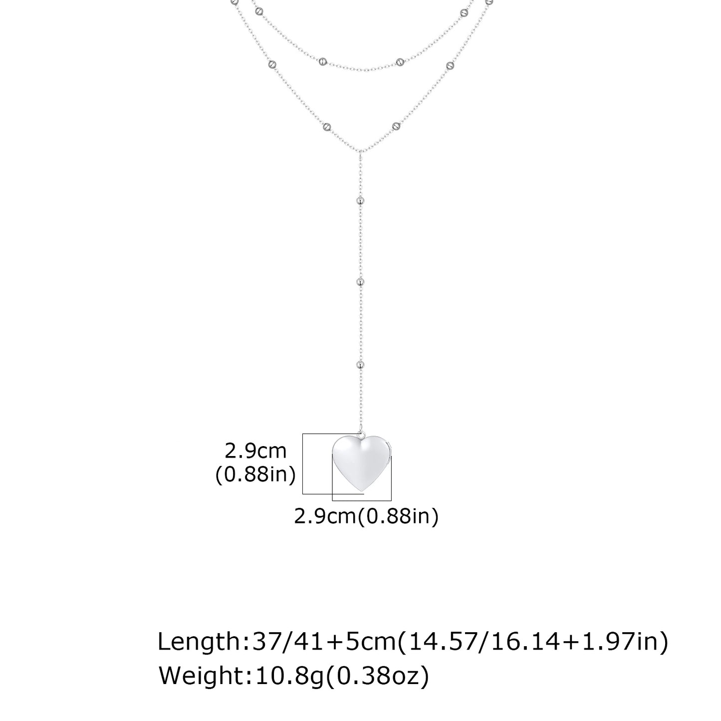 Heart Shape Pendant Necklace For Women In IG Style, 304 Stainless Steel With 18K Real Gold Plated Cable Chain