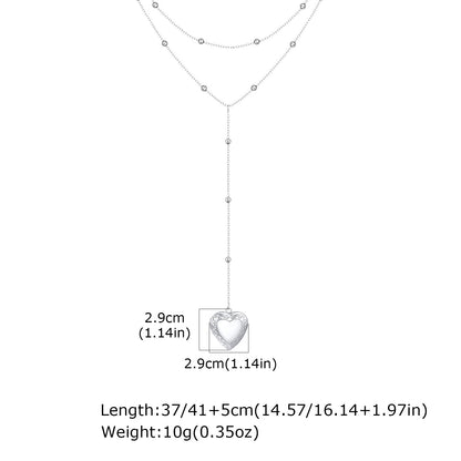 Heart Shape Pendant Necklace For Women In IG Style, 304 Stainless Steel With 18K Real Gold Plated Cable Chain