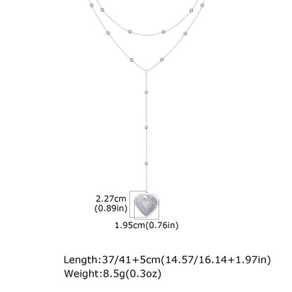 Heart Shape Pendant Necklace For Women In IG Style, 304 Stainless Steel With 18K Real Gold Plated Cable Chain